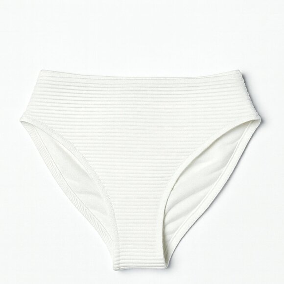 Sea Level High Waist Ribbed Bottom White M - Picture 1 of 5